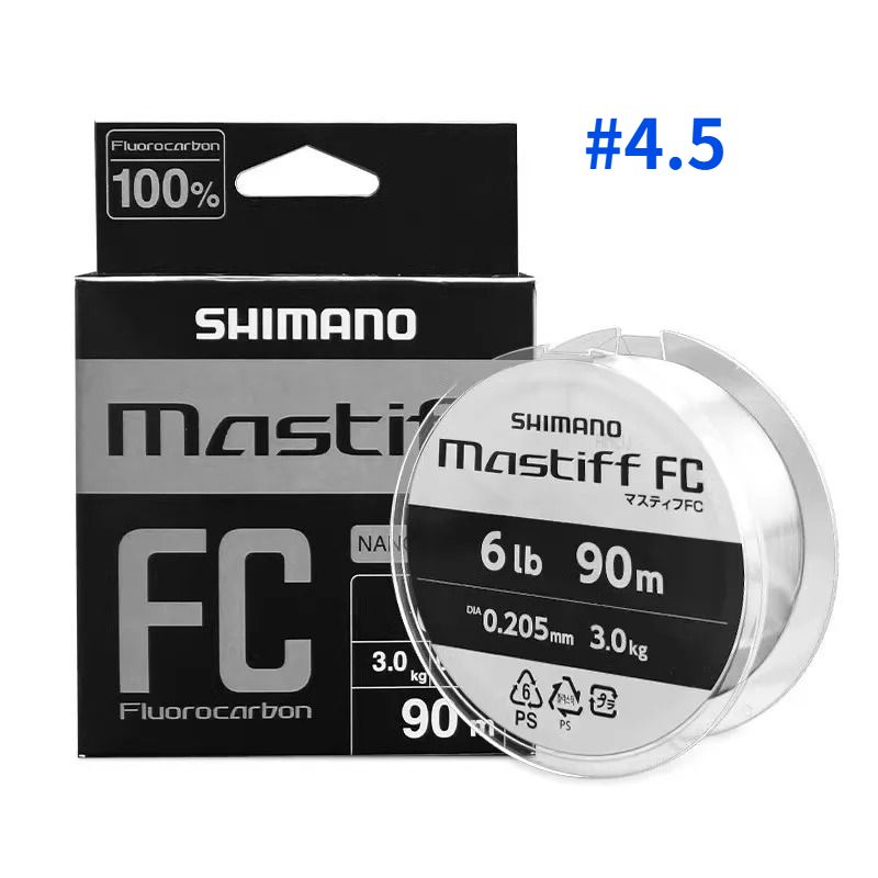 SHIMANO Mastiff FC Леска из фторуглеродного прозрачного волокна длиной 90 м
