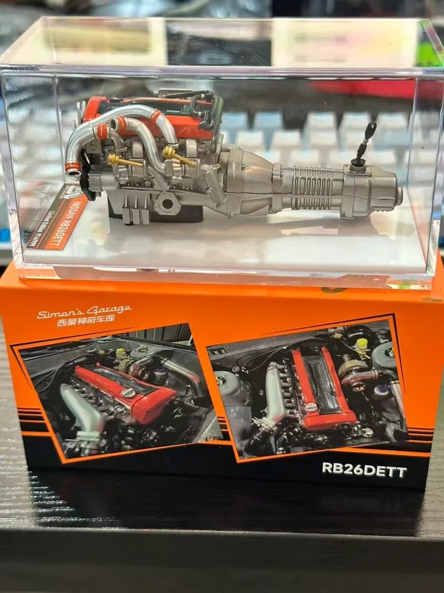 Машинка 1:18 Full Detailed Nissan RB26DETT Engine Resin Model For R34 GT-R Car Model Modification