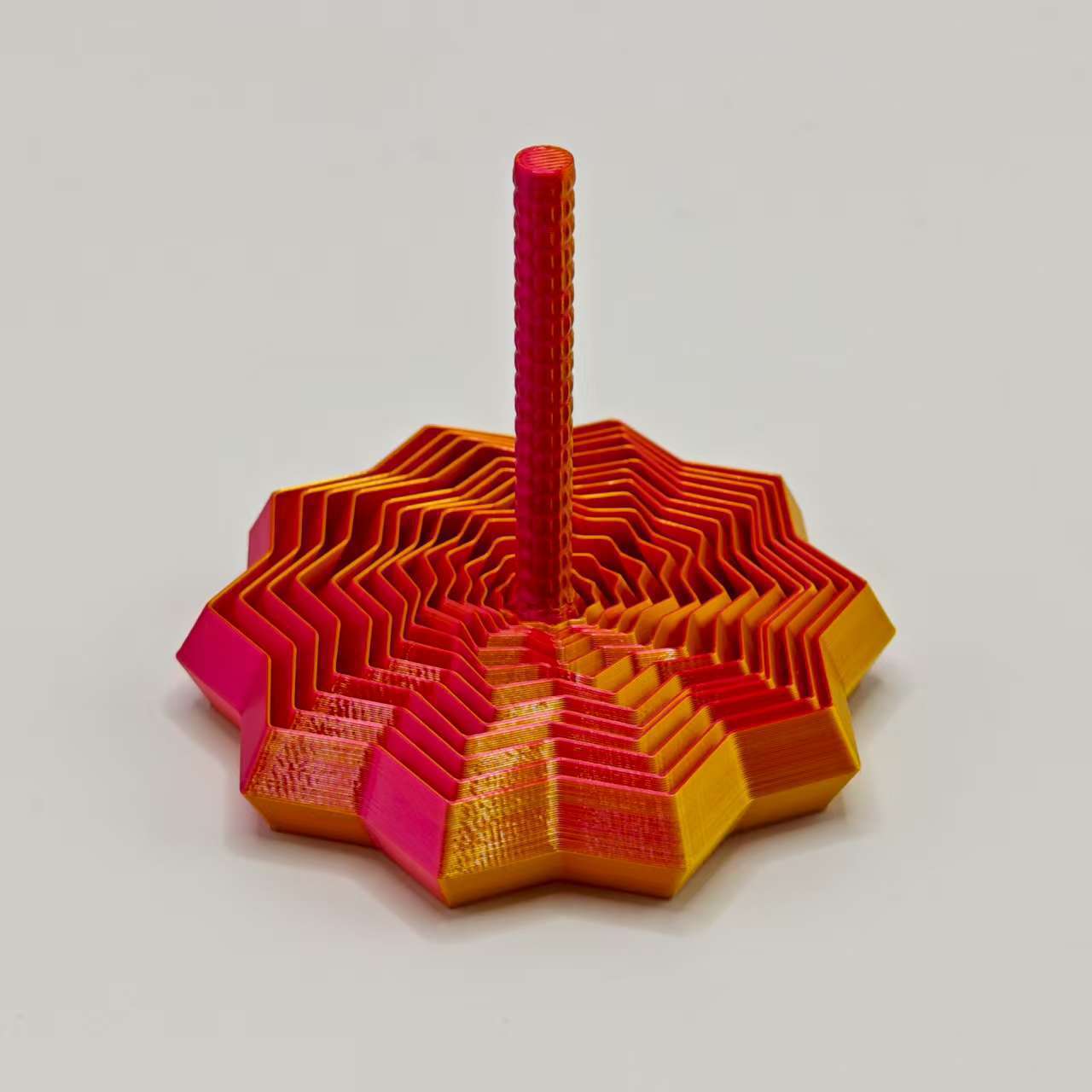 3D-печатная восьмиугольная морковная башня с ручкой, антистрессовая игрушка для пальцев для детей.