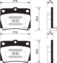 Колодки Зад. mitsubishi Montero Sport 99 > (SANGSIN SP1522)