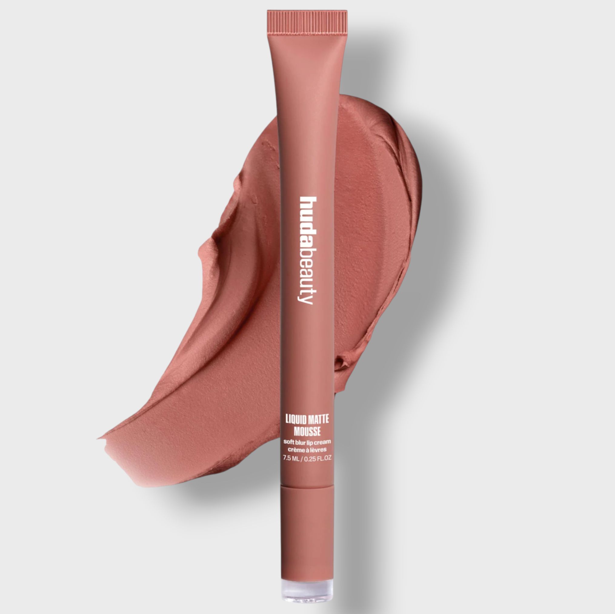 HUDA BEAUTY Матовая помада-мусс для губ Liquid Matte Mousse Soft Blur Lip Cream (Bombshell Pinky Brown) 7.5 мл