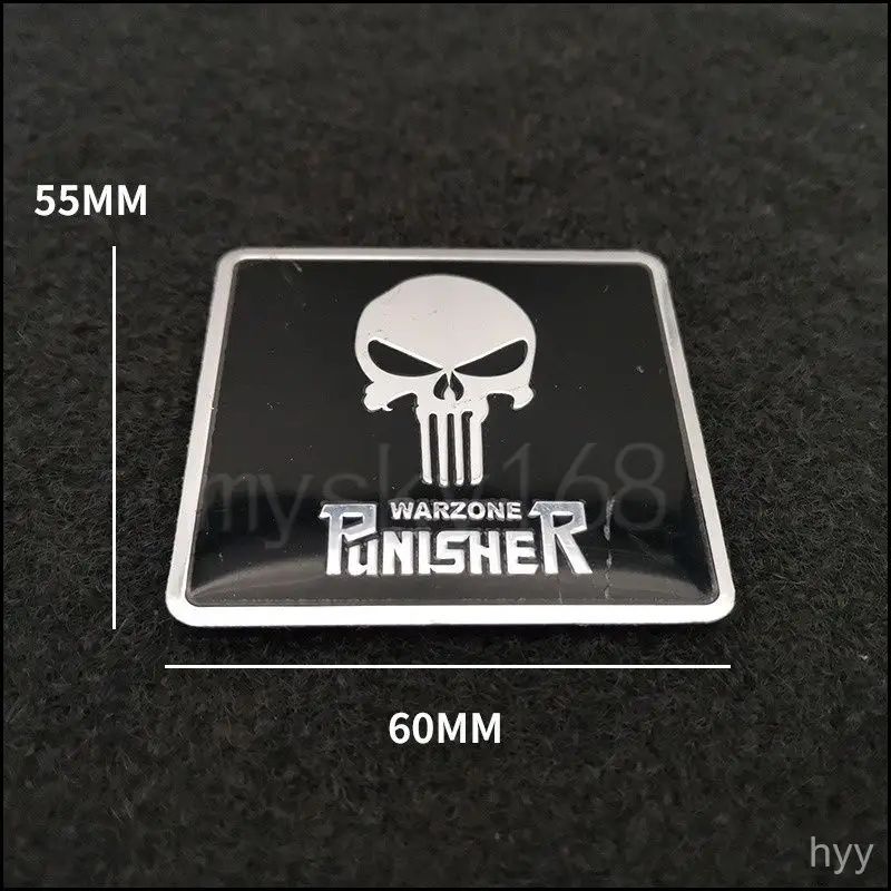 Стикер наклейка металлическая "Каратель" " Череп" / Шильдик эмблема Punisher