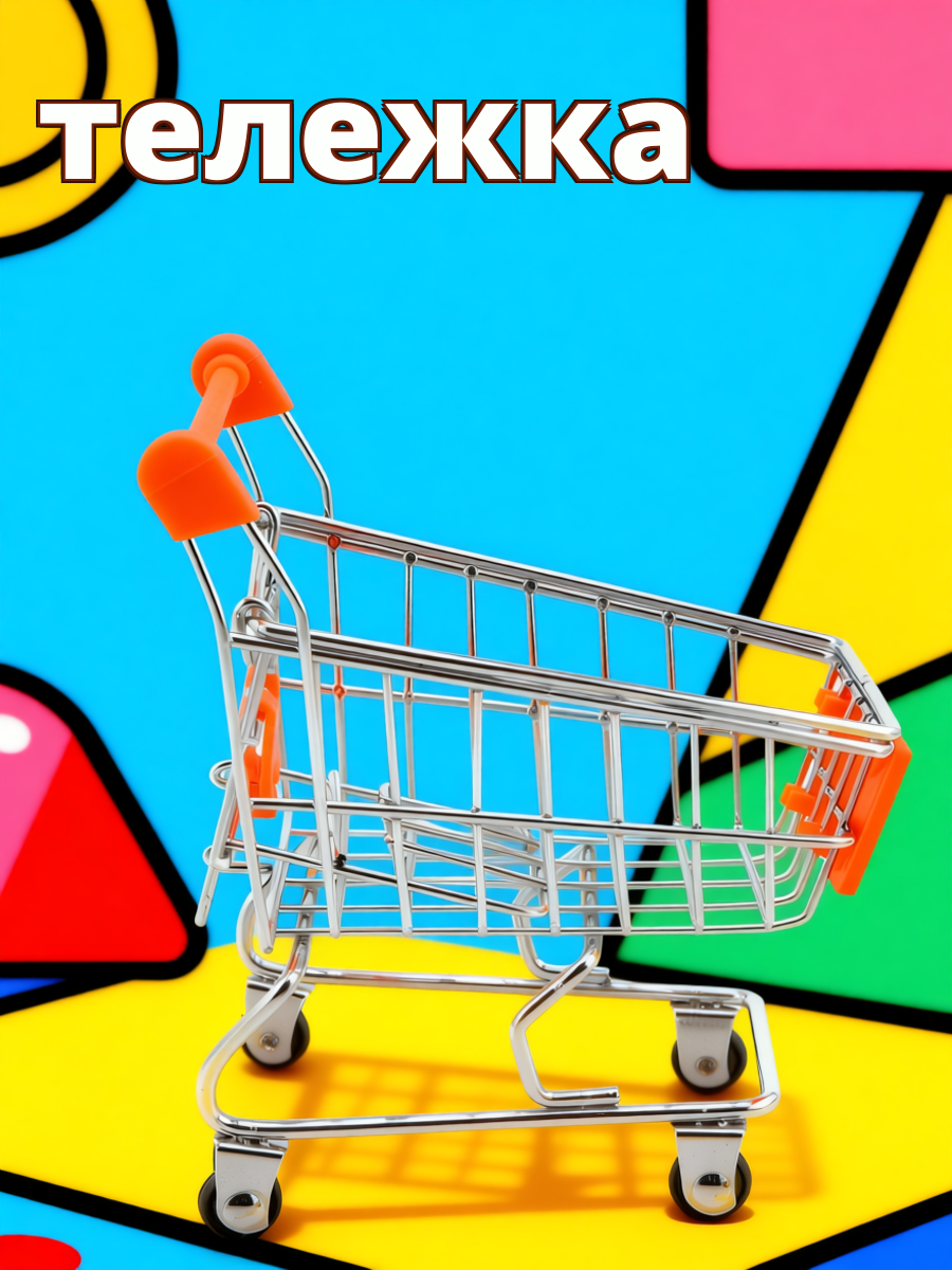 Игрушечная Тележка Для Притворства, Металлическая, С Электропокрытием, 1 Штука, Размер 11.5 X 9.5 X 5 См