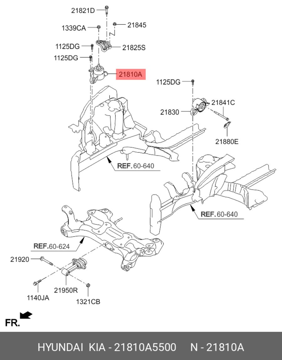 Подушка Двигателя Правая (Hyundai/Kia 21810A5500)