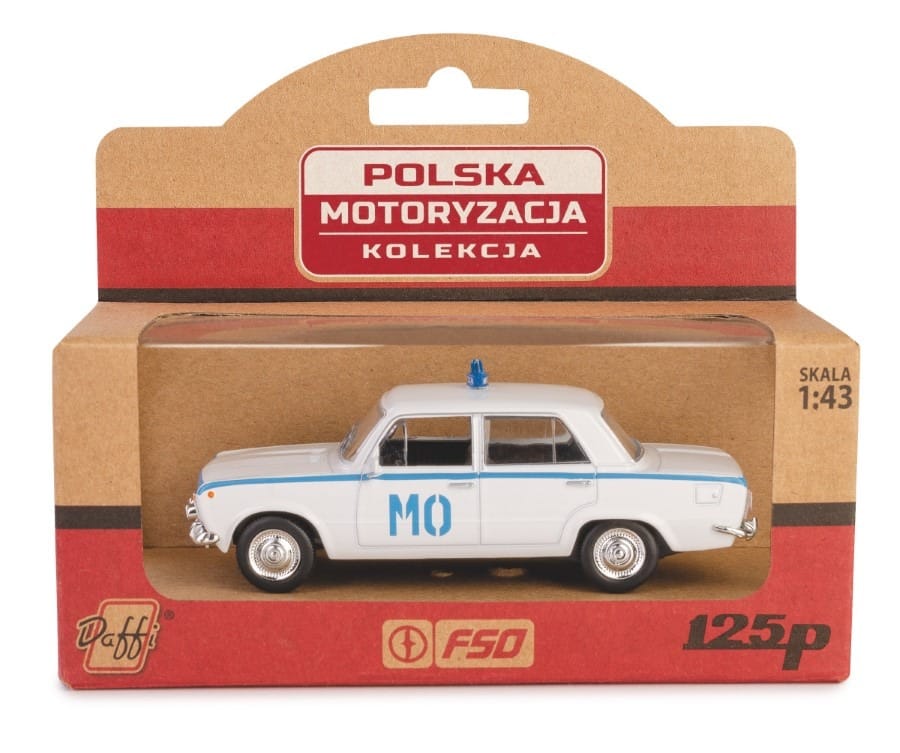 Игрушечная машинка Daffi Fiat 125p MO, белый, 1:43