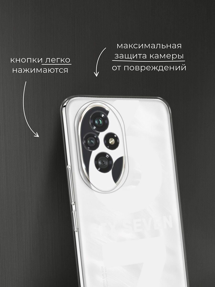 Чехол на Honor 200 / Хонор 200 с принтом Мем "сикс севен", прозрачный — фото 1