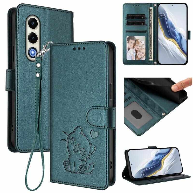 Чехол книжка для Ител Эс25 4Г ( Itel S25 4G ) кожаный с магнитной застежкой, с функцией подставки, коротким шнурком