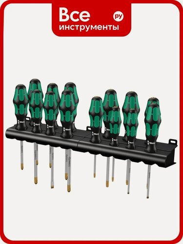 Изображение товара Набор отверток WERA Kraftform Big Pack 300 14 шт. WE-105630 для высокой скорости