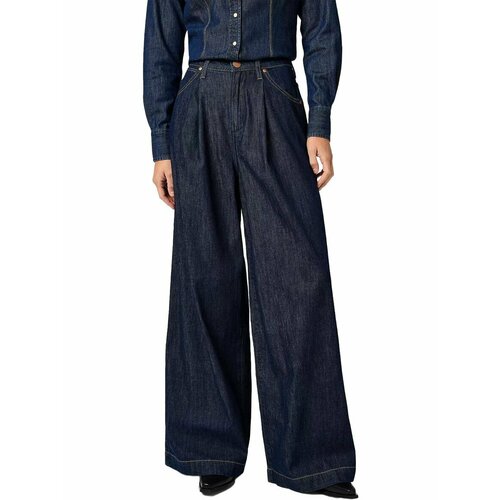 фото Джинсы wrangler women pleated trouser jeans, размер 32/32, синий