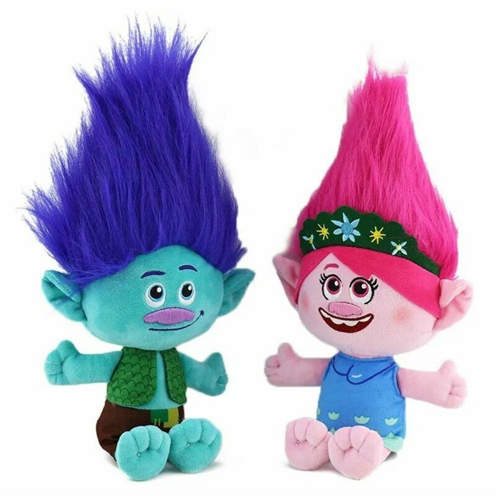 Набор мягких игрушек Цветан и Розочка - Тролли (Trolls), добавляет интерактивности и веселья в игру