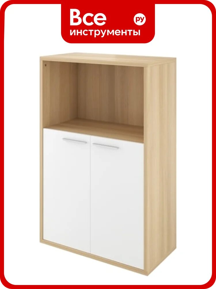 Шкаф Монолит Дублин низкий 1 откр. полка 800x400x1250 Акация лорка31/Белый30 ДБ46.33