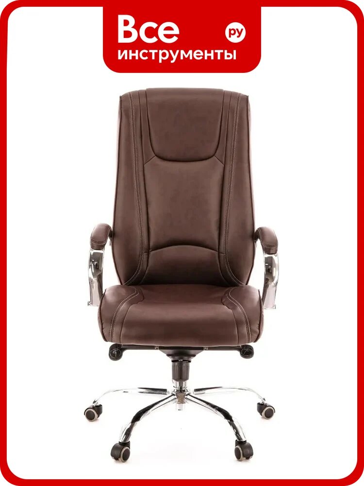Кресло Everprof King M экокожа коричневый EC-370 M PU brown