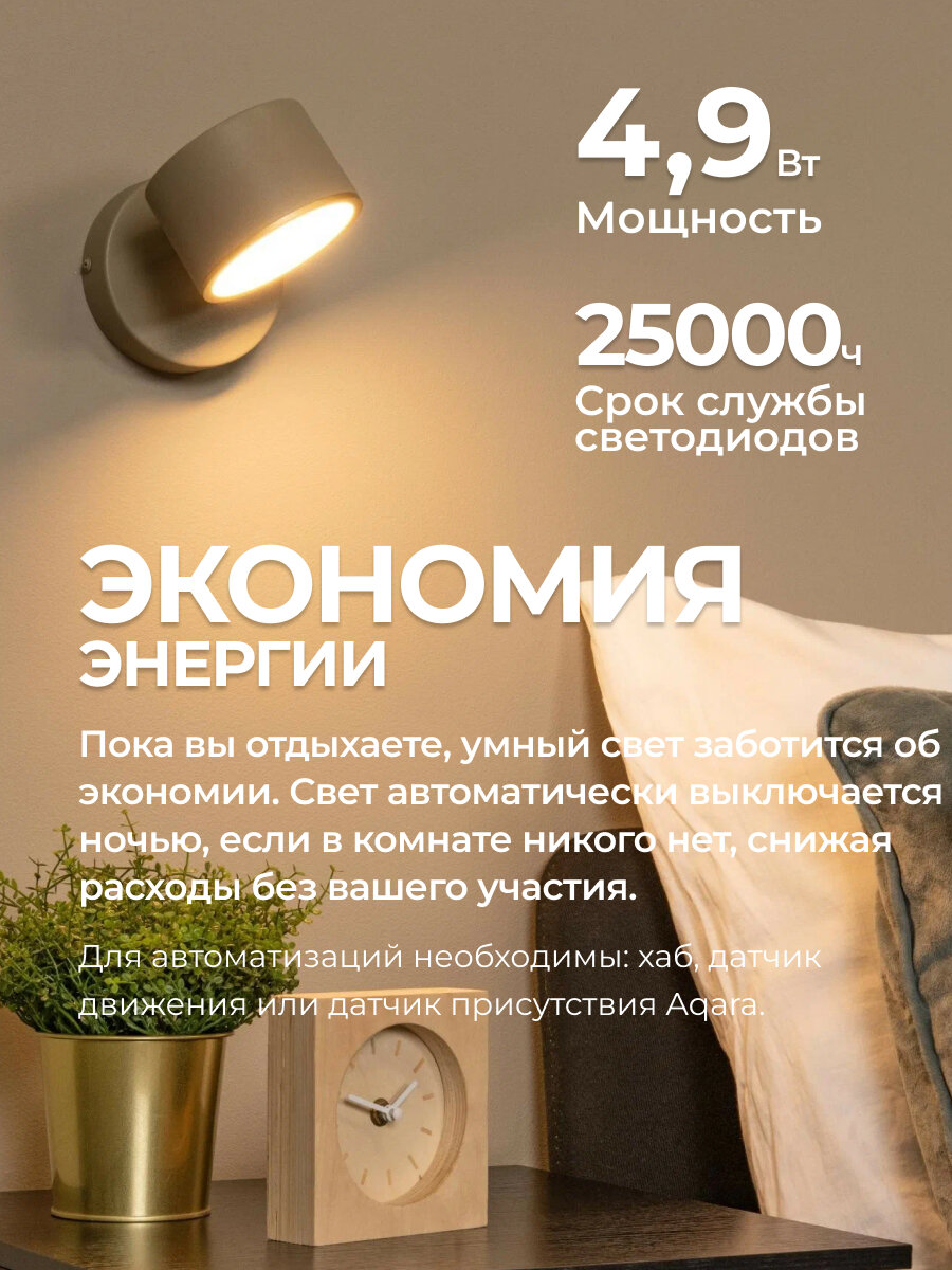 AQARA Умная лампочка T2 GU10 CCT LB-L03E с регулировкой мощности — фото 1