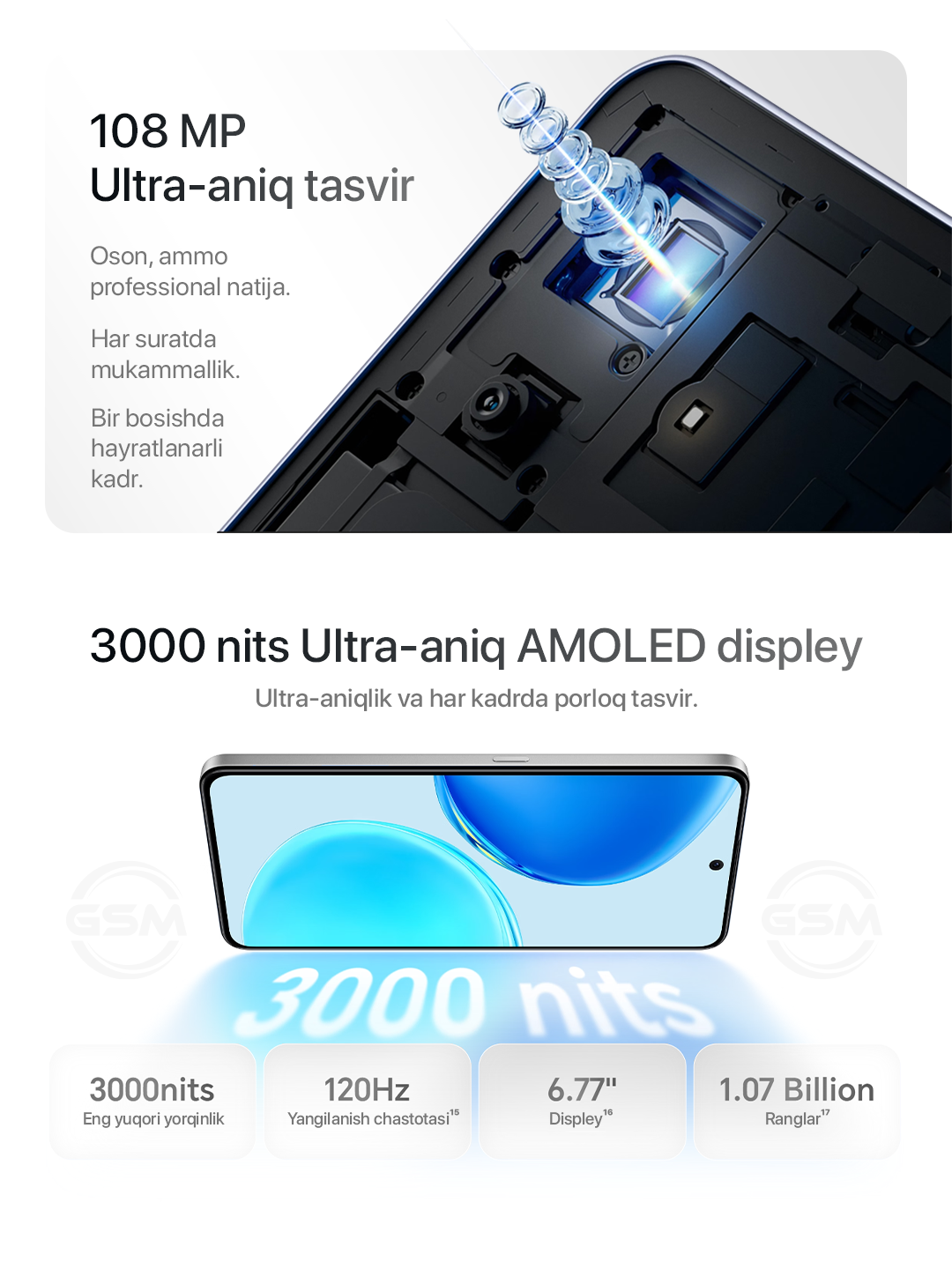 Смартфон HONOR "X8d", Android, 6.79", AMOLED, 120Гц, 8ГБ/256ГБ, серый — фото 1