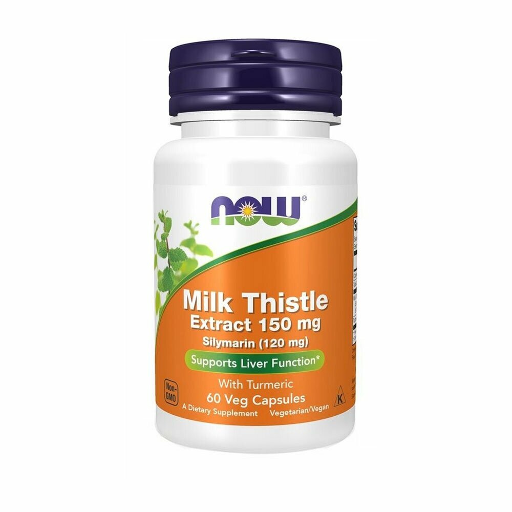 Milk Thistle 150 mg Now N60 — натуральная поддержка печени, детоксикации и общего здоровья организма