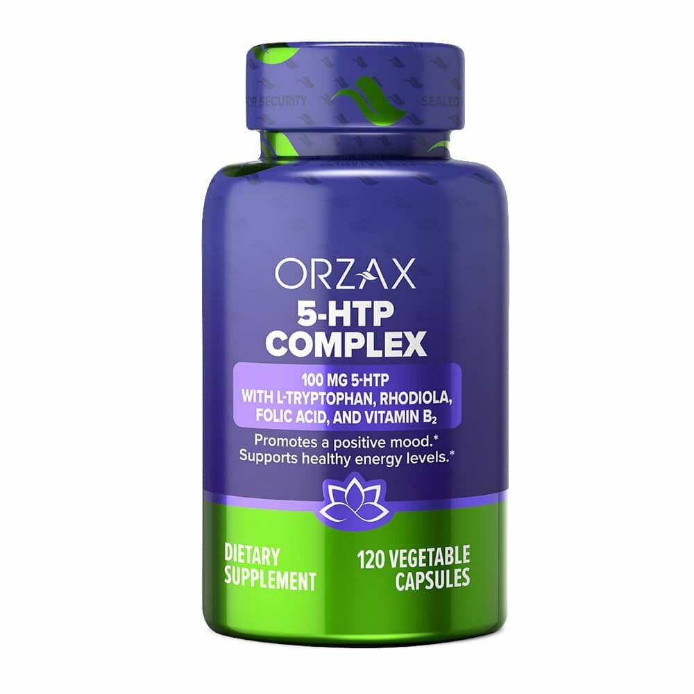 Orzax 5-HTP 100 — поддержка настроения, сна и нервной системы, 30 капсул
