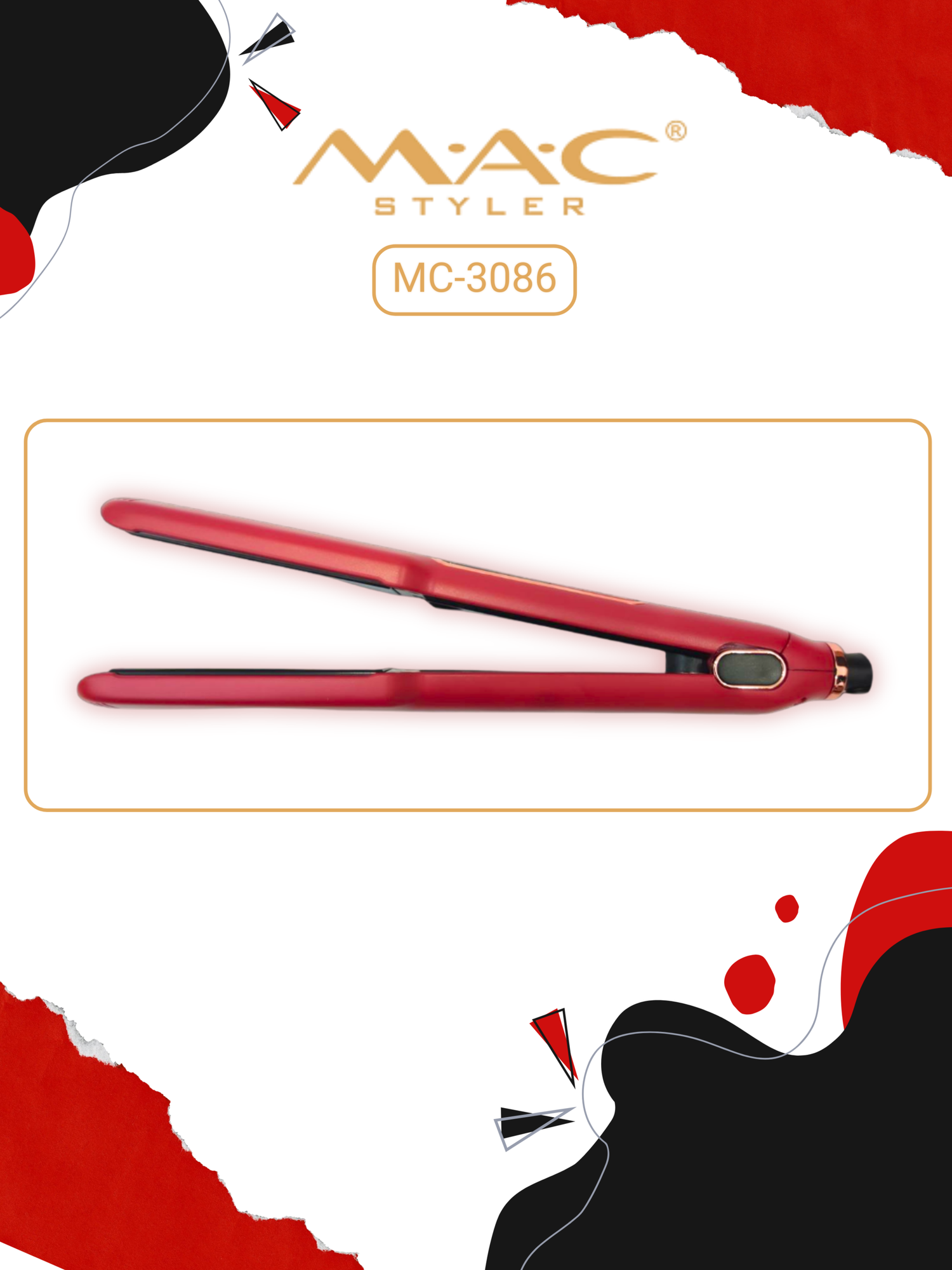 Выпрямитель волос MAC Styler MC-3086, профессиональный, для волос — фото 1