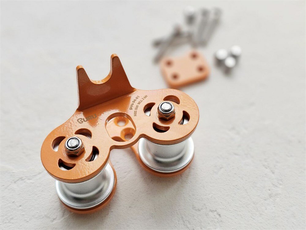 Ролик GURU Treck V2 для навесной переправы оранжевый