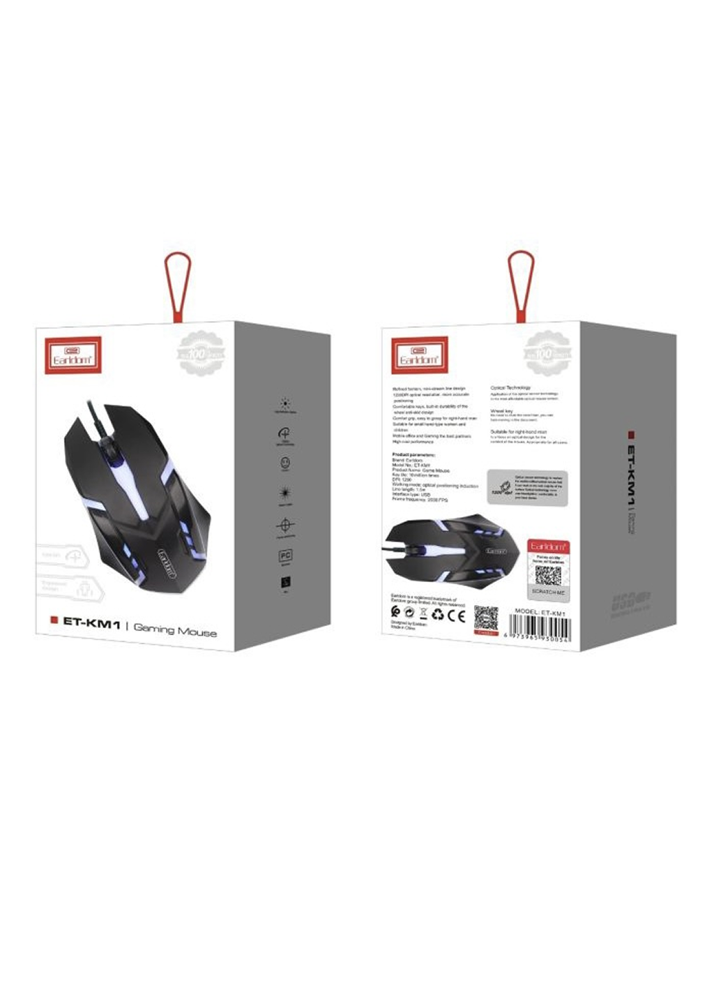 Игровая мышь Earldom ET-KM1, проводная, для игр и работы, USB