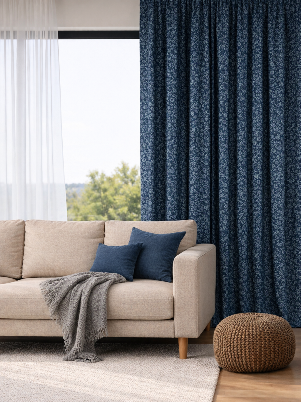 Шторы в спальню и для гостиной 145х250 см, Тристаф/TRYSTÄVMAL, Feresa Hygge, аналог Икеа — фото 1