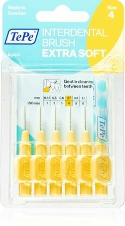 Межзубные ершики TePe Interdental Brush Extra Soft, унисекс, 0.7 мм, 6 шт