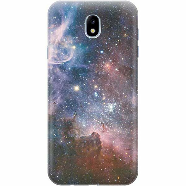 Cиликоновый прозрачный чехол ArtColor для Samsung Galaxy J7 (2017) J730 с принтом "Космос"