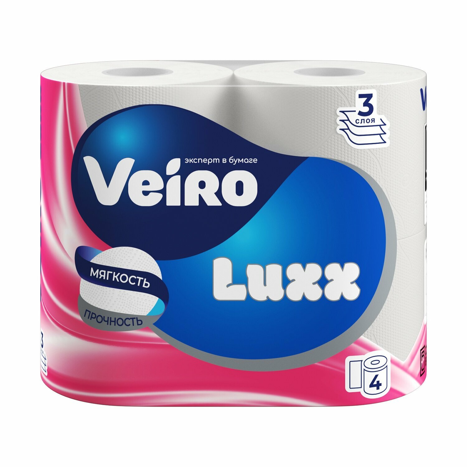 Туалетная бумага Veiro Luxx Белая 4шт 3сл
