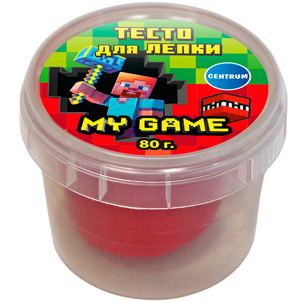Набор Centrum для детского творчества тесто для лепки my game, цвет красный, 80 гр, 77918