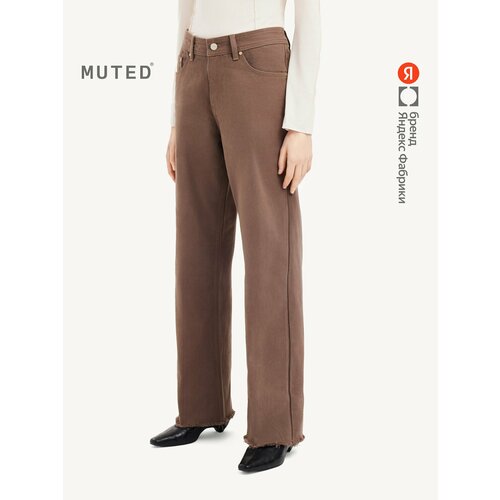 фото Джинсы классические muted straight, размер 30, шоколадный