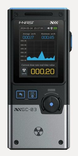 Изображение товара Дозиметр FNIRSI GC-03, 2.4" дисплей, звуковой сигнал, аккумулятор