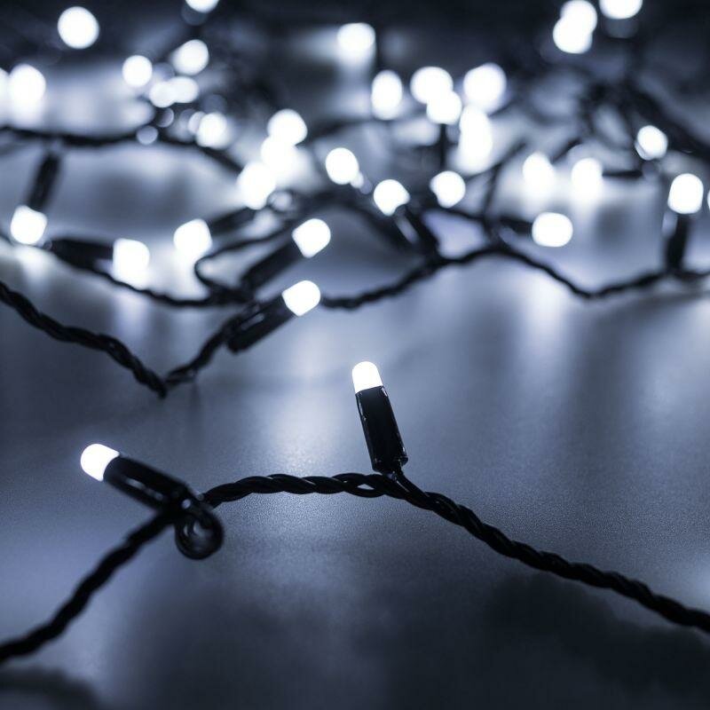 Гирлянда светодиодная ARD-STRING-CLASSIC-1000-BLACK-100LED-MILK-PULSE White230В 7Вт IP65 Ardecoled 031652