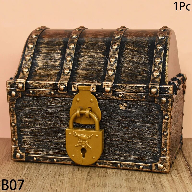 Античный пластиковый сундук для игрушек Коричневый, B07