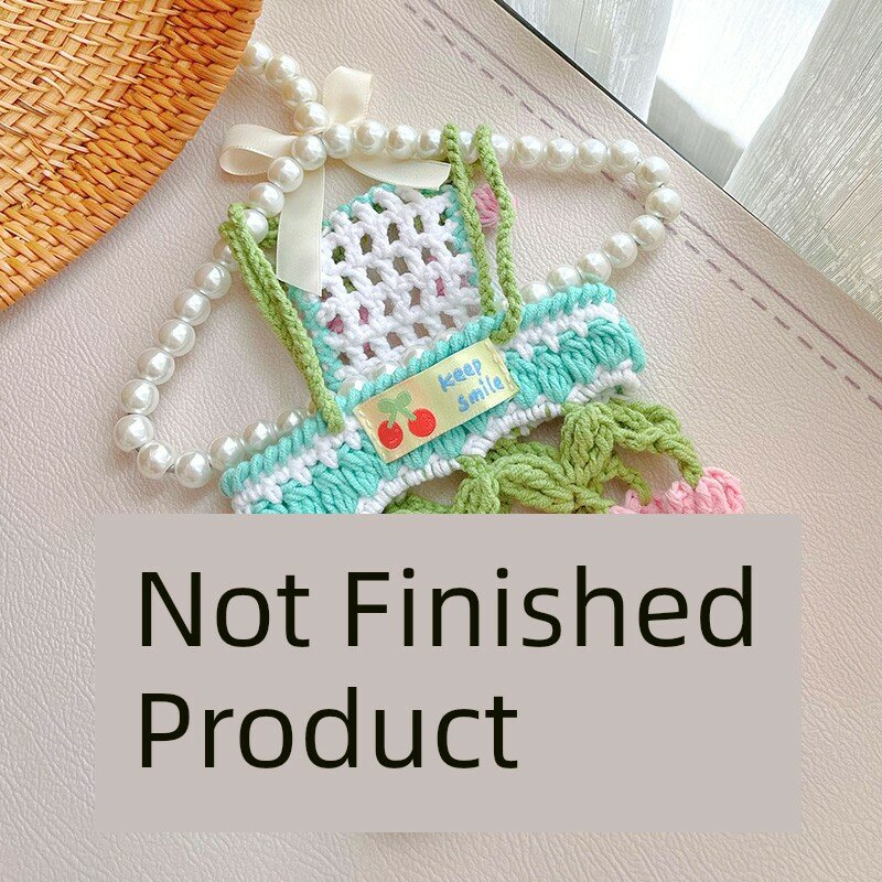 Кружевной набор для вязания DIY для собак и кошек - зеленый, включает схему и инструкцию
