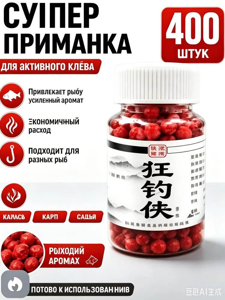 Рыболовная наживка гранулированная со вкусом рыбы, приманка для карася, карпа и сазана, 400 шт
