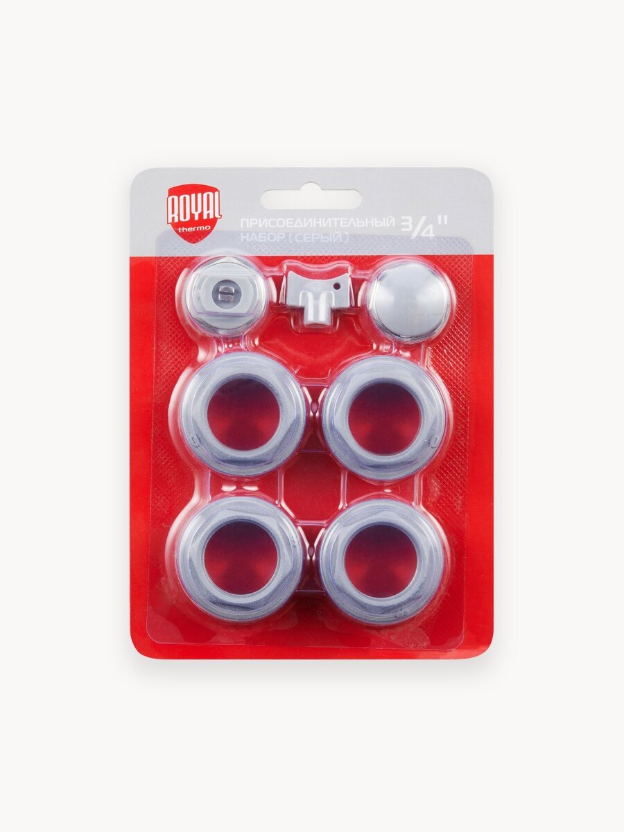 Набор присоединительный Royal Thermo "Silver", сталь, резьба 3/4