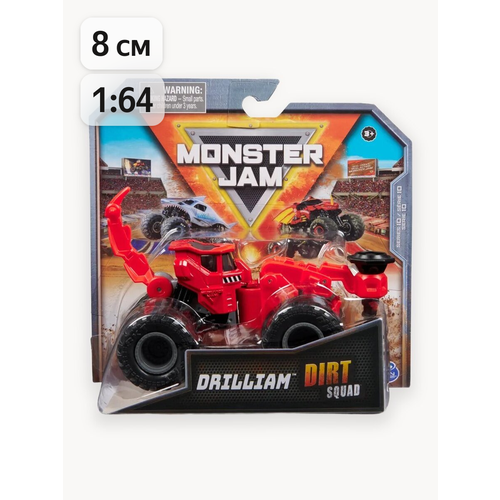 фото Монстер джем. машинка 9 см drilliam red monster jam