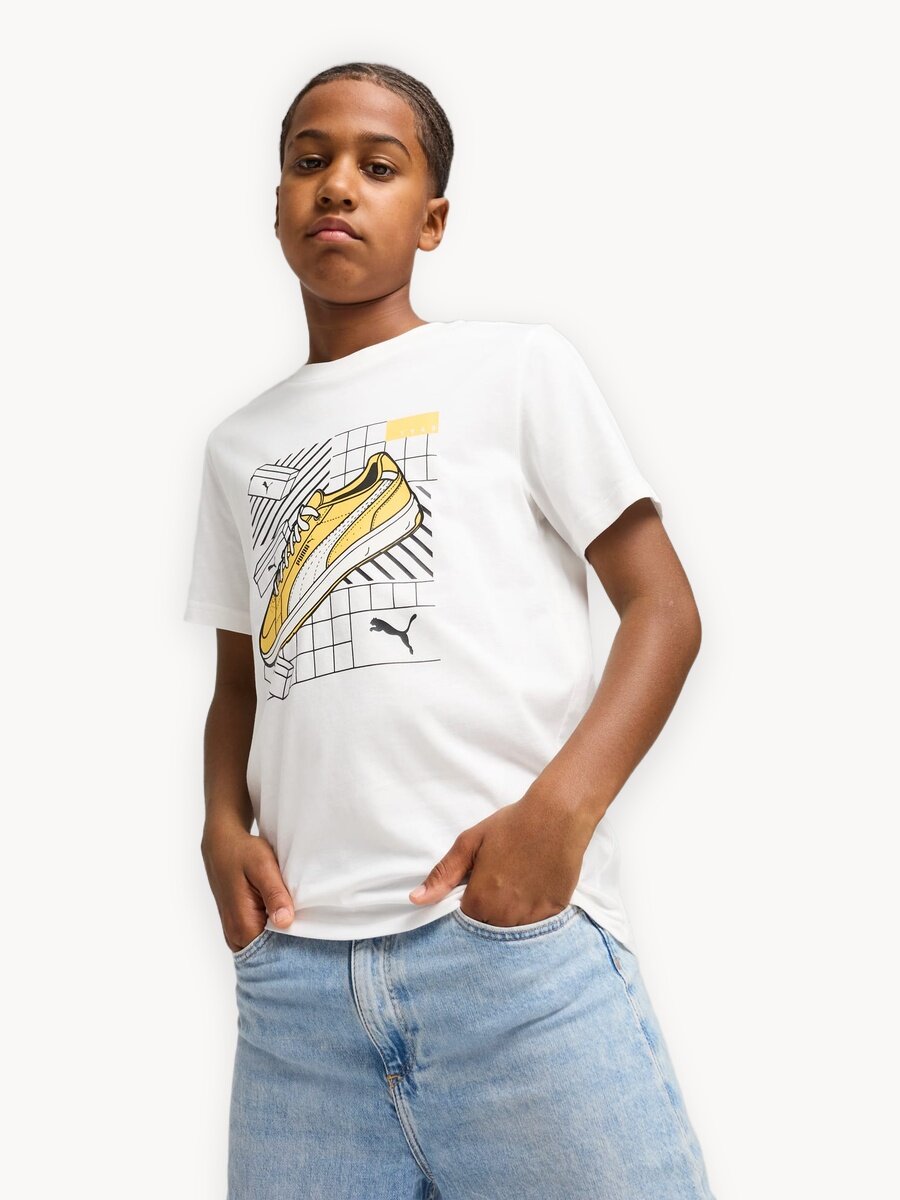 Футболка PUMA Graphics, размер 128, белый