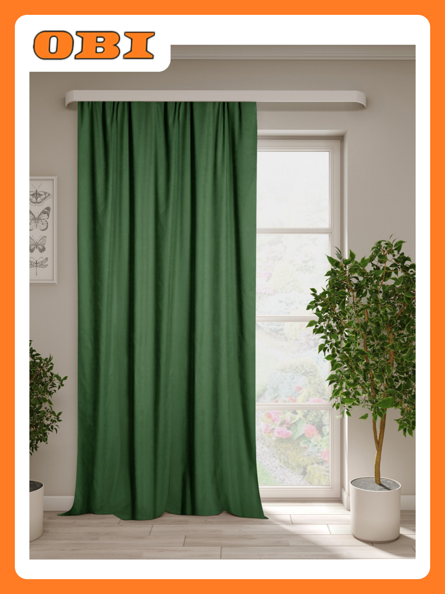 Штора Блекс 200*270 см зеленая блэкаут на кухню в детскую и в зал