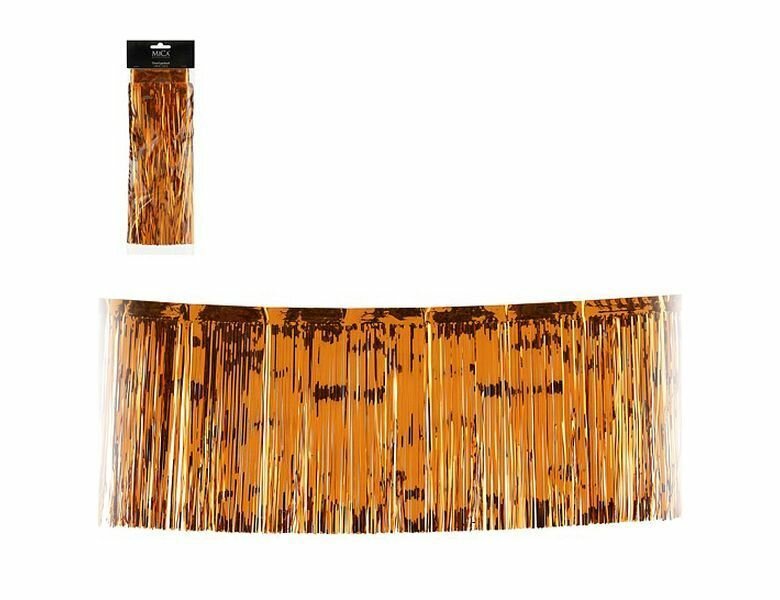 Дождик ёлочный переливы праздничных тонов, винил, оранжевый, 300х30 см, Edelman 1170990