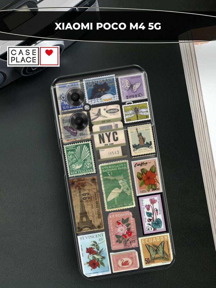 Чехол на Xiaomi Poco M4 5G / Сяоми Поко M4 5G с принтом Марки