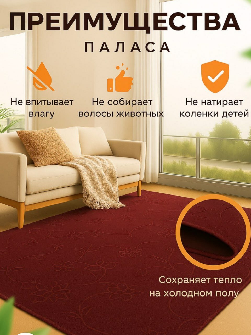 Палас безворсовые для дома — фото 1