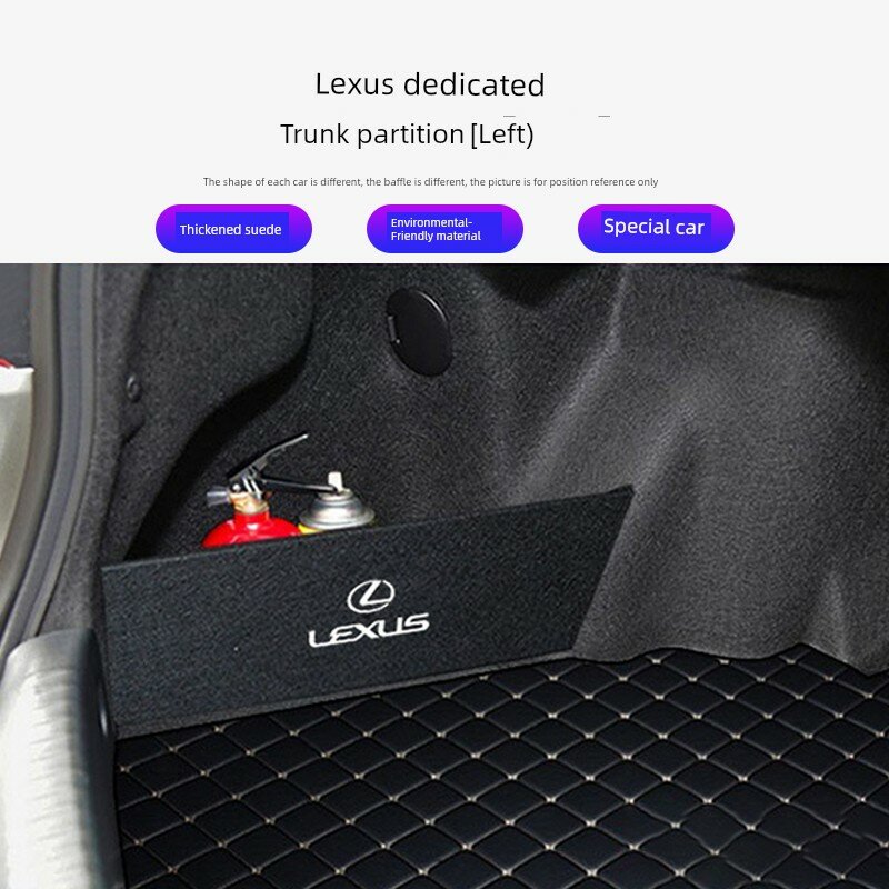 Организатор багажника Lexus LS для левой стороны, прочный разделитель для авто, подходит для моделей 2008-2013 гг.