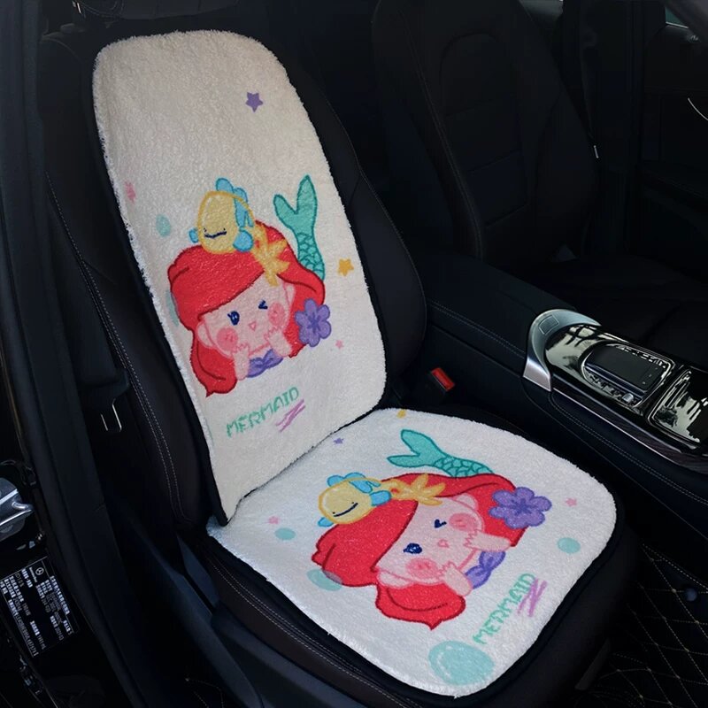 Принцесса Переднее Сиденье Одиночный Кусок + Спинка Одиночный Кусок Зимний Короткий Велюр Сиденье Автомобиля Комплект