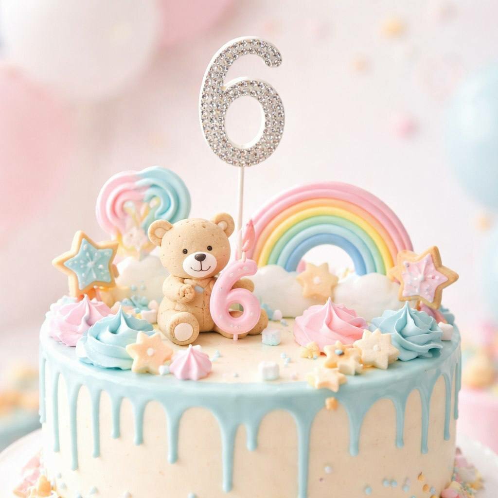 Топпер 6 металлический серебряный со стразами