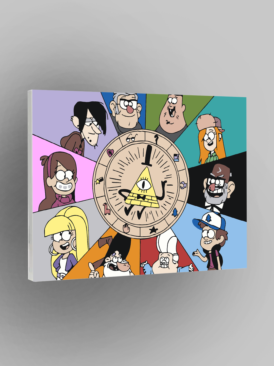 Картина по номерам "Гравити Фолз", мультфильмы, 40×50 см, раскраска на холсте, набор для рисования