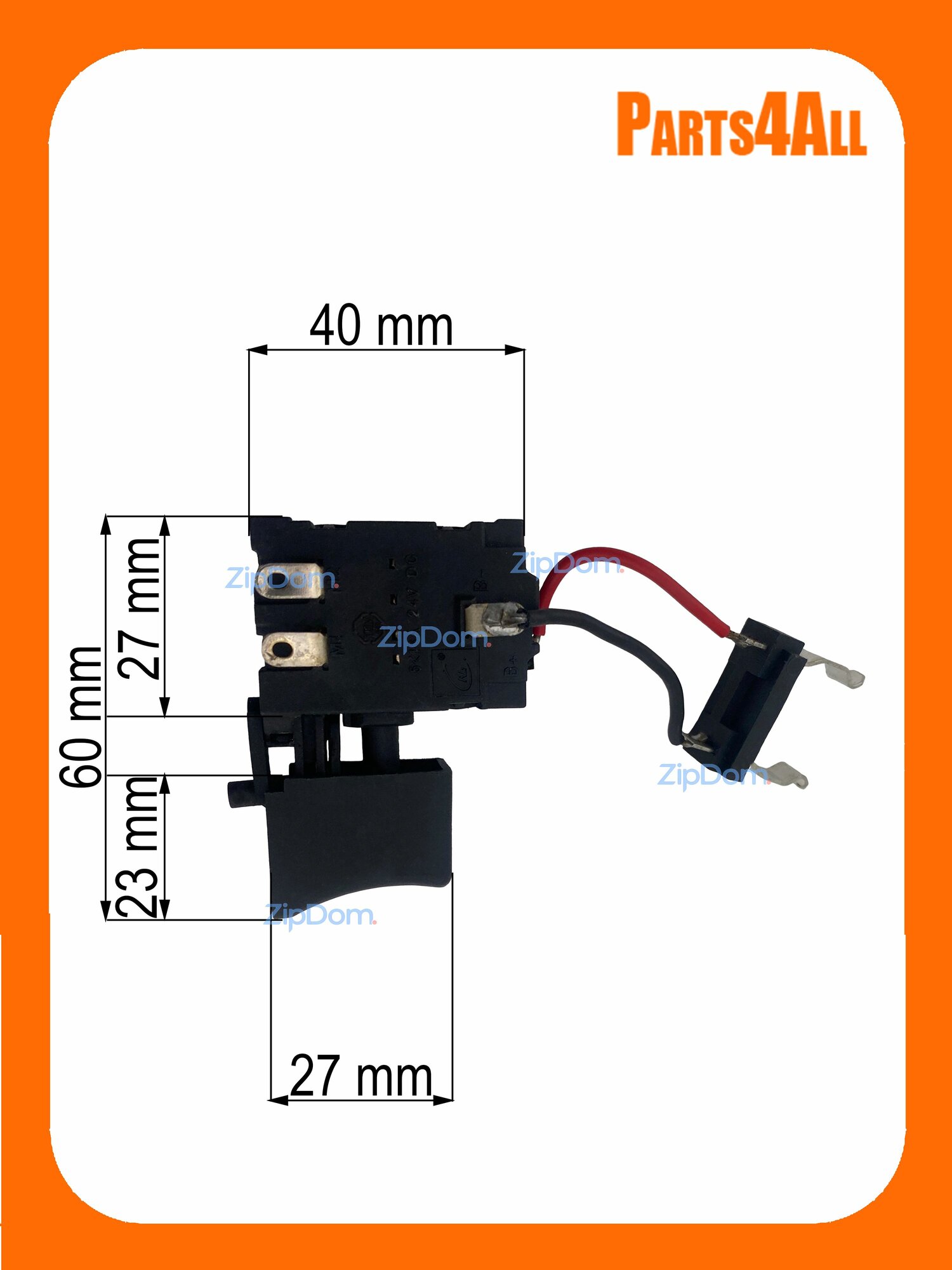 Выключатель, подходит для шуруповерта 6337, 6317, 6347D, 6207D, 6271D (замена 650528-4)