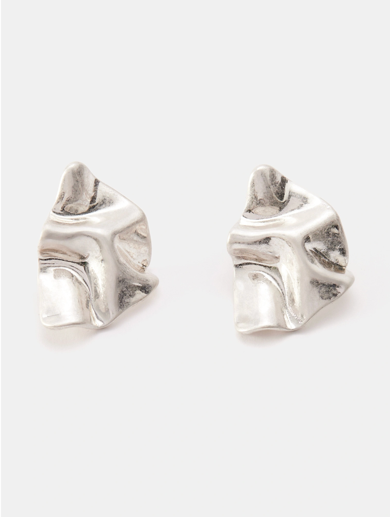 Серьги пусеты FETISH, размер 30 мм, серебристый — фото 1