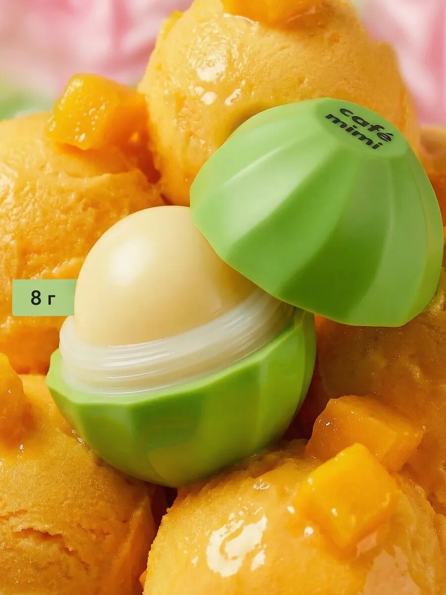 Бальзам для губ Cafe Mimi "тайское манго" увлажняющий, для всех типов кожи, 8г