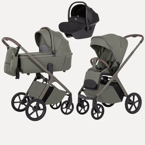 Изображение товара Коляска 3 в 1 Carrello Vector, люлька, автолюлька, прогулочный блок, зеленая