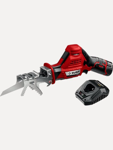 Изображение товара Пила сабельная аккумуляторная ЗУБР СПЛ-125-21, 12В, 1 АКБ (2Ач), 2700 ход/мин